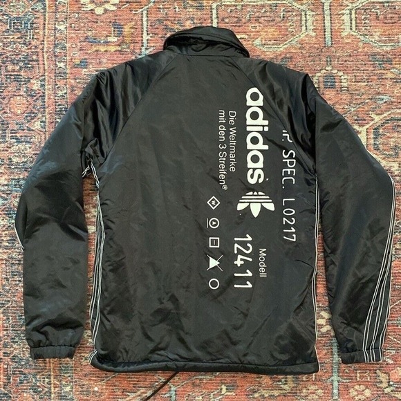 Alexander Wang X Adidas Coach Jacket Satin Size XS Black Rare